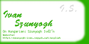 ivan szunyogh business card